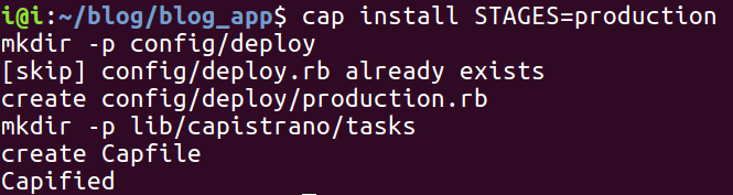 Install bundle and generate Capistrano config files