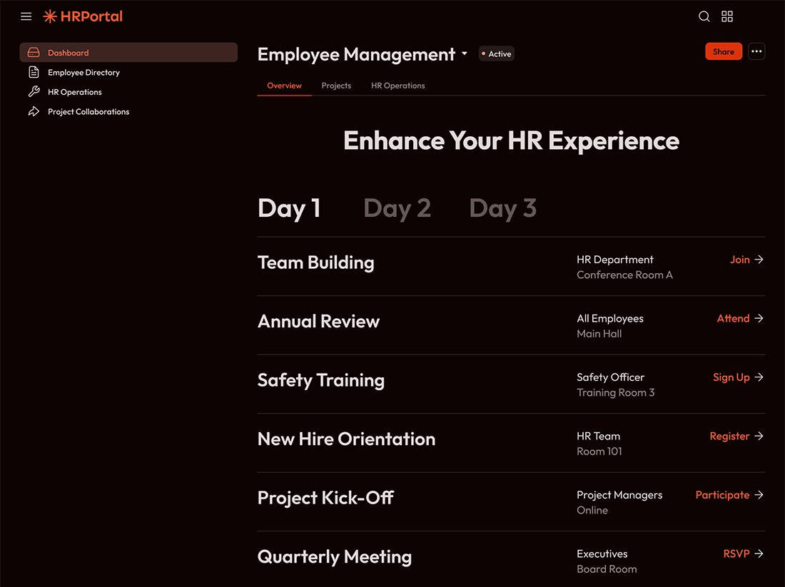 Employee Web Portal