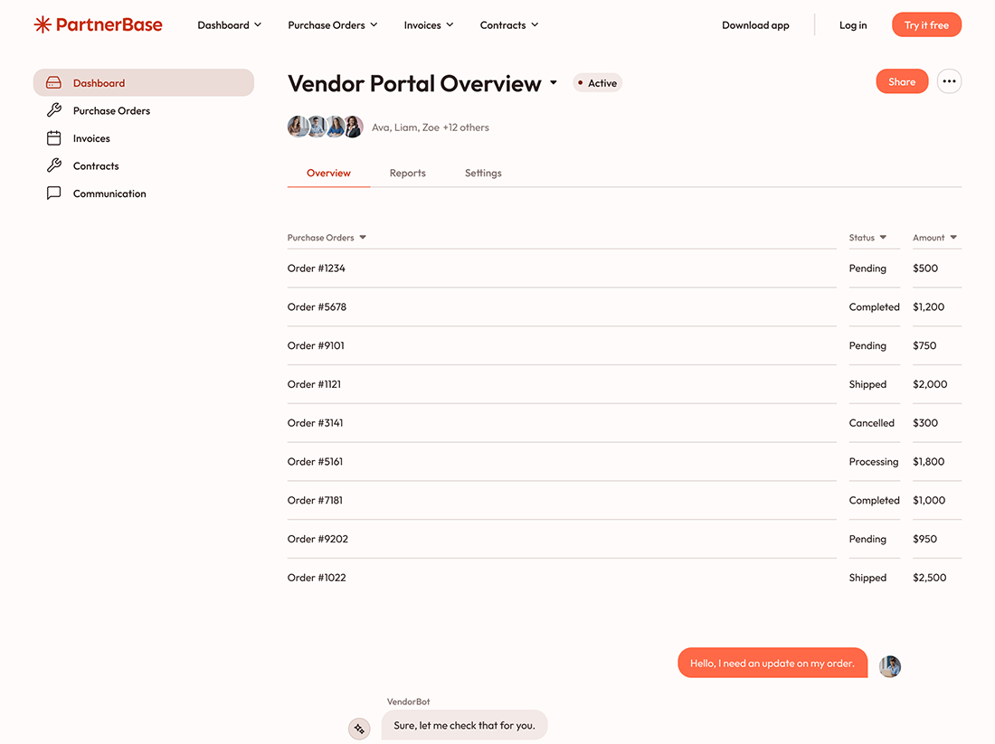 Vendor Portal