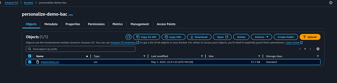 Upload your interactions.csv file