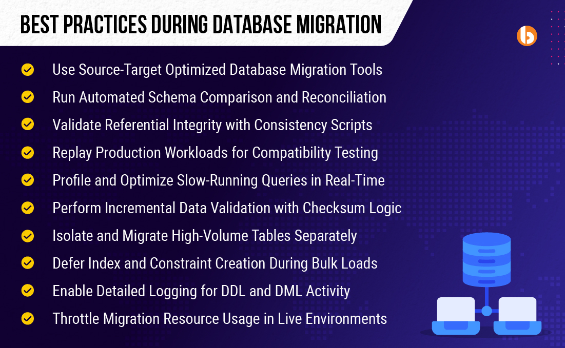 Best Practices During Database Migration