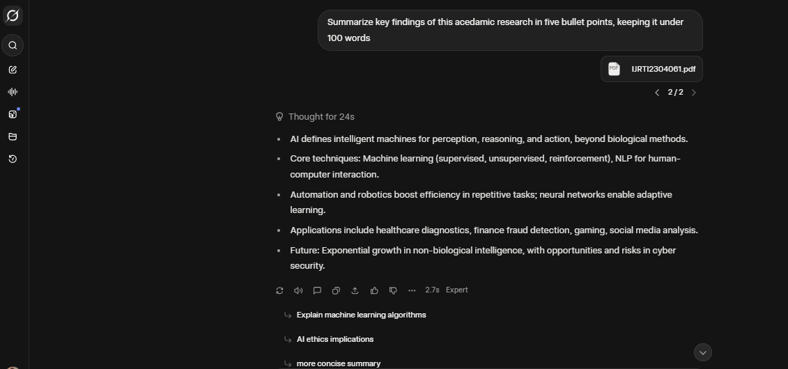 Grok's response to the file intelligence task