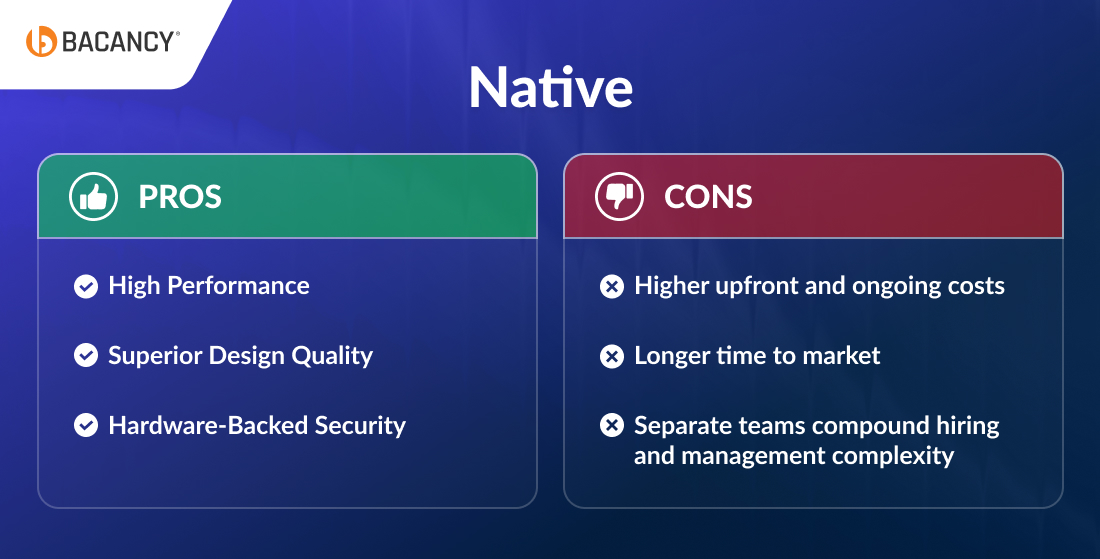 Pros and Cons of Native App Development
