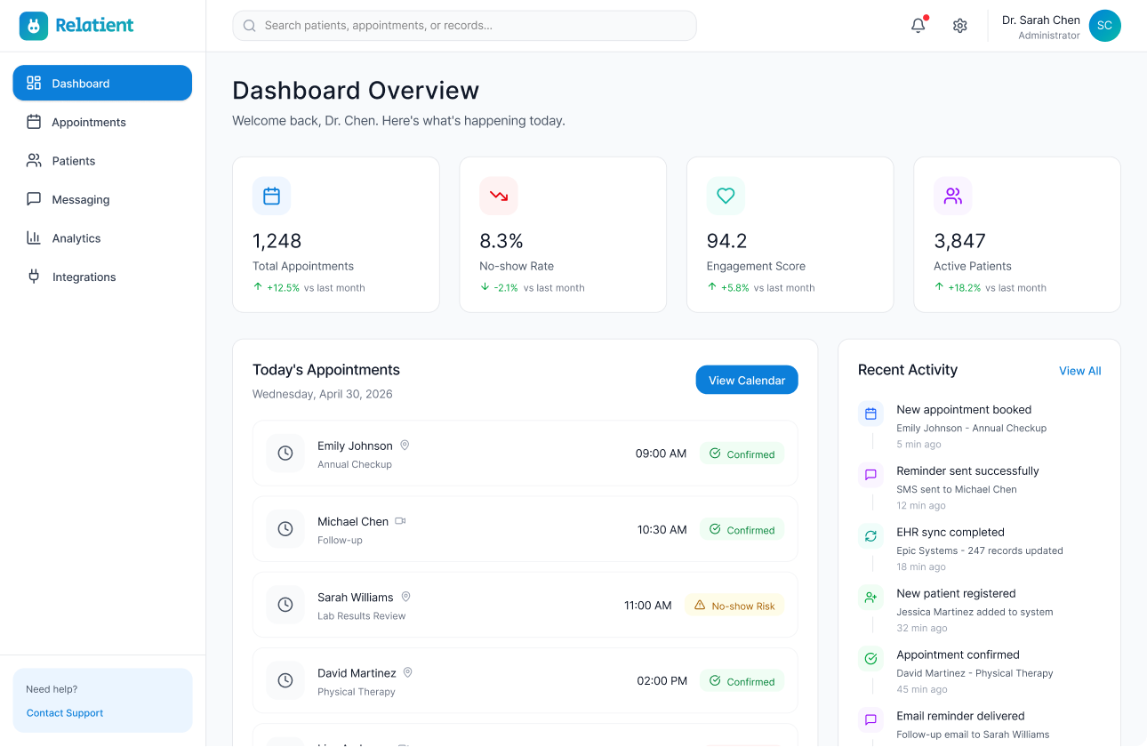 Bacancy Cut Relatient’s EHR Integration Maintenance by 65% with a Unified FHIR R4 Engine