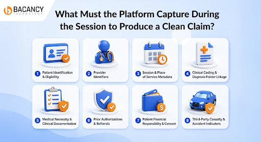 What Must the Platform Capture During the Session to Produce a Clean Claim?