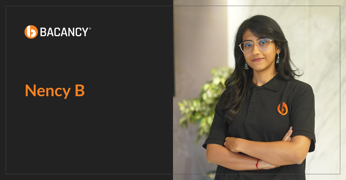 Nency B- Sr Software Engineer | Expert in Vue js & HTML