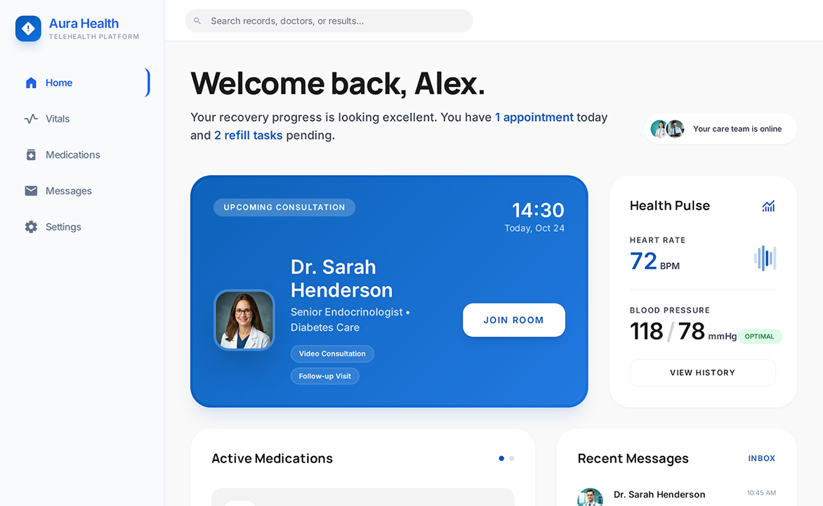 TeleCare Virtual Care Platform for a Global Health Network and Distributed Care Teams
