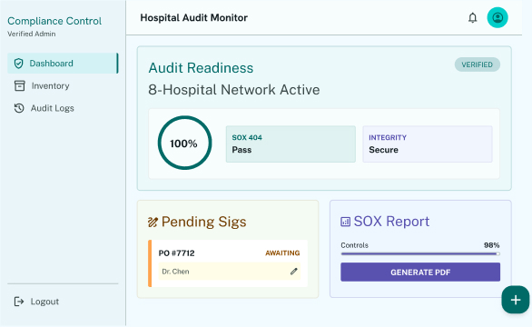 Compliance-First PO System for a Healthcare Procurement Network