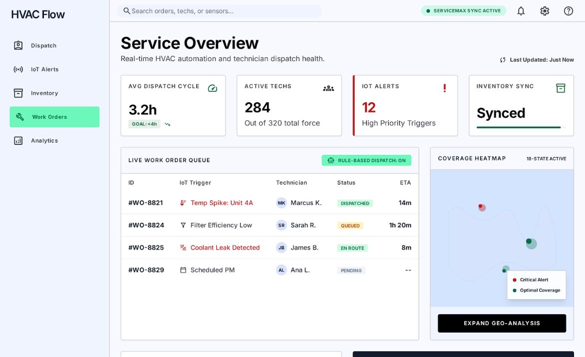 Field Service Dispatch Build for a National HVAC Network